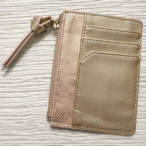 LOFT Pink and Gold Card Holder